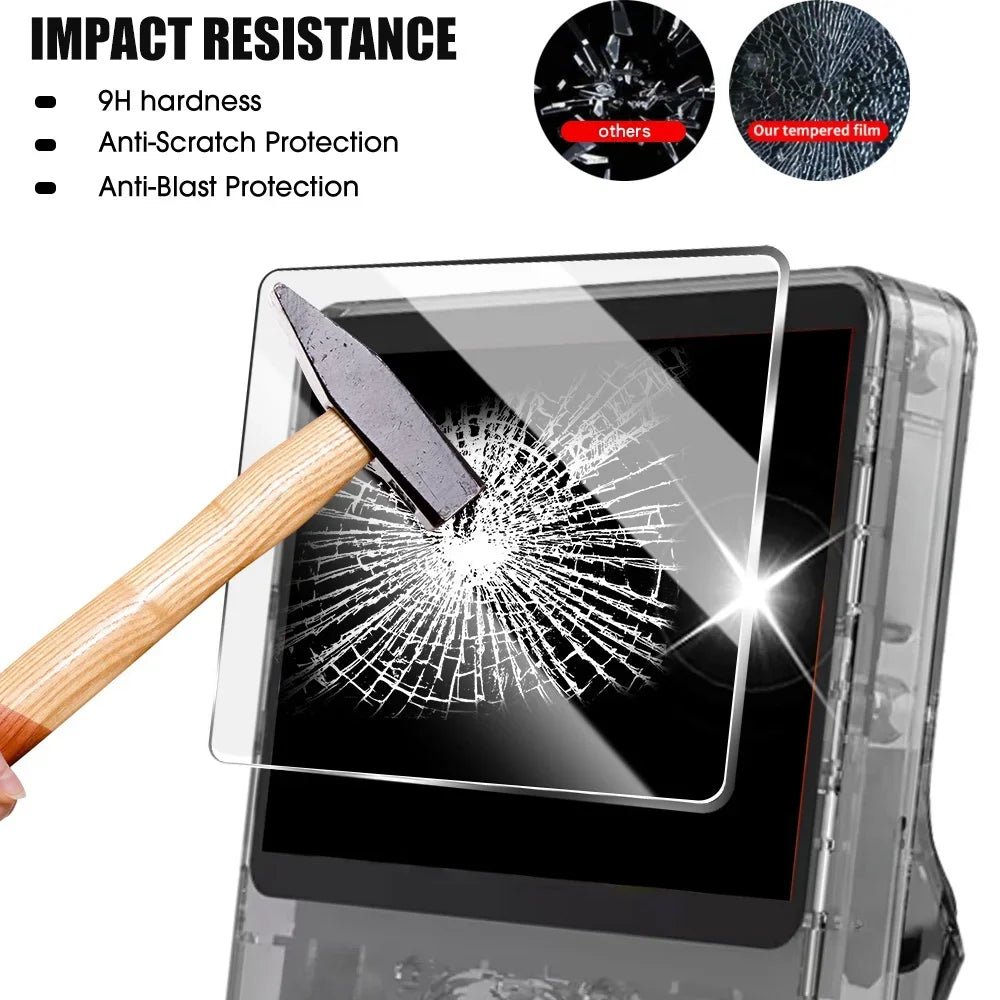 9H Hardness Tempered Glass Screen Protector for R36S 3.5-Inch Handheld Game Console